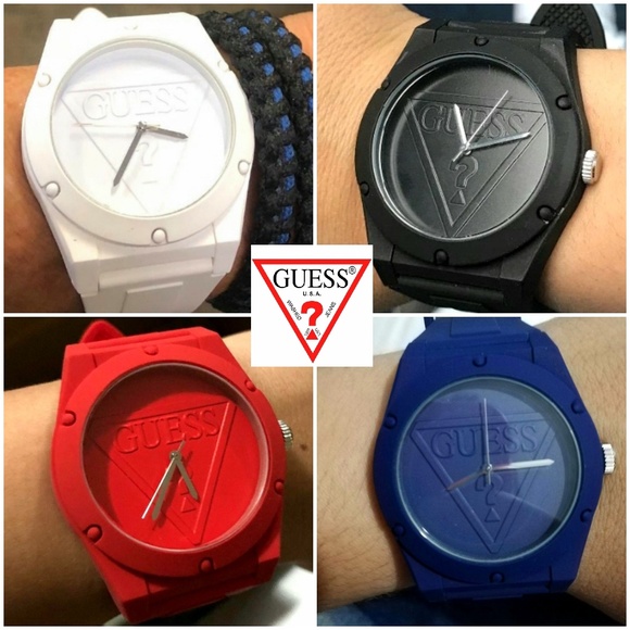 guess watch rubber strap